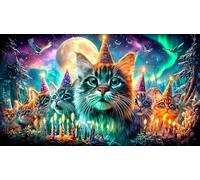 Angry Bunny Mascot Logo Jigsaw Puzzle 1000 Pc - Hard Difficult Challenging Educational Game Gift for Adults Kids 75x50/1000pcs