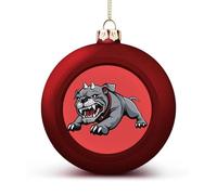 Angry Cartoon Bull-dog Christmas Balls for Tree Decoration PC Baubles Hanging Ornaments Festive Decor 1PCS