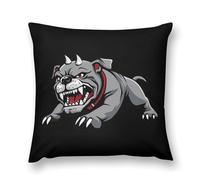 Angry Cartoon Bull-dog Plush Pillowcases Soft Throw Pillow Covers Body Cushion Protective Case for Sofa Car Home Decor 18 "x18 "