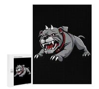 Angry Cartoon Bull-dog Wooden Jigsaw Puzzles for Adults Funny Brain-Teasing Game Idea Puzzle Gift