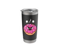 Angry Cartoon Donut Mixed Funny Emotions Design Stainless Steel Insulated Tumbler