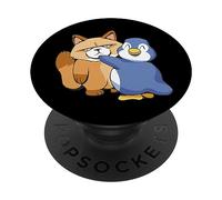 Angry Cat And A Penguin PopSockets Adhesive PopGrip