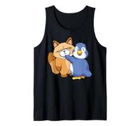 Angry Cat and A Penguin Tank Top
