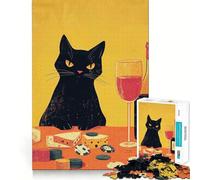 Angry Cat at Poker Table 1000-piece Puzzle for Teenagers Mind Skill Fun Uniform Size Precise Pieces Relaxing Indoor Group Activity (50x75cm)