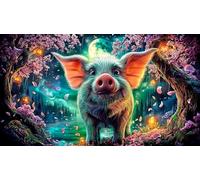 Angry-Cat-Illustration 1000-Piece Jigsaw Puzzle for Age 12 Years Kids Decoration Classic Educational Games 38x52cm/1000pcs