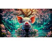 Angry-Cat-Illustration 1000 Pieces Jigsaw Puzzle for Adults Challenging Puzzle Games 100% Recycled Cardboard 75x50cm/1000pcs