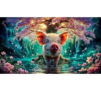 Angry Cat Illustration Jigsaw Puzzle 1000 Piece for Adults - Recycled Paper Home Activity & Great Gift Idea 38x52/1000pcs