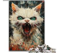 Angry Cat Jigsaw Puzzles for Adults 1000 Piece, Challenging Game Toys Wall Decoration Unique Birthday And Xmas Gifts (50x75cm)