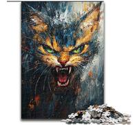 Angry Cat Jigsaw Puzzles for Teenagers, Family Activity Fun at Home Activities, Birthday Present,Travel Gifts (26x38cm)