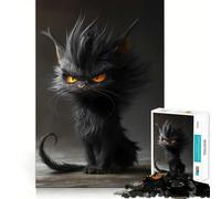 Angry Cat Meme Jigsaw 1000 Pieces for Teenagers Memory Train Fun Clean Seamless Connection Relaxing Indoor Group Activity (38x26cm)