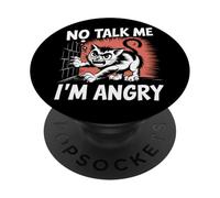 Angry Cat Mood Humor Sarcastic Pet Lover PopSockets Adhesive PopGrip