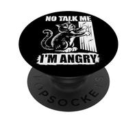 Angry Cat Mood Humor Sarcastic Pet Lover PopSockets Adhesive PopGrip