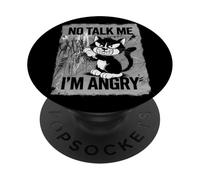 Angry Cat Mood Humor Sarcastic Pet Lover PopSockets Adhesive PopGrip