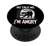 Angry Cat Mood Humor Sarcastic Pet Lover PopSockets Adhesive PopGrip