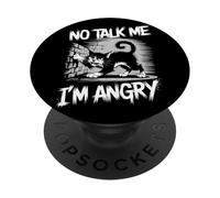 Angry Cat Mood Humor Sarcastic Pet Lover PopSockets Adhesive PopGrip