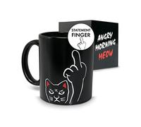 ANGRY CAT Mug with Thermal Effect - Funny Coffee Mug - Motif Mug - Mug with Saying - Ceramic Mug with Changing Motif 340 ml