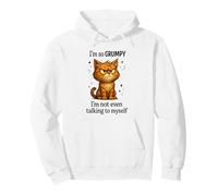 Angry Cat Not Talking to Myself Feline Design Pullover Hoodie