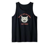 Angry Cat One Day I Will Stop Sarcastic Cat Lover Tank Top