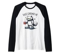 Angry Cat Rage Consumes Me Coffee Lover Raglan Baseball Tee