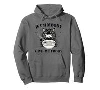 Angry Cat With Ramen Funny Moody Foodie Top Pullover Hoodie
