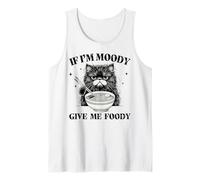 Angry Cat with Ramen Funny Moody Foodie Top Tank Top
