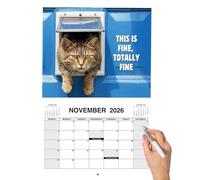 Angry Cats 2026 Wall Calendar - Funny & Unique Monthly Planner for Cat Lovers | Giant Grids for Family & Office Scheduling | Big Cats Gift