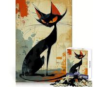 Angry Chic Cat 1000 Pieces Jigsaws Adults Puzzles Logic Practice Pleasant Leisure Clean Edges Perfect Present (50x75cm)
