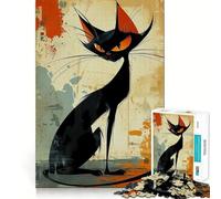 Angry Chic Cat Jigsaw for Teenagers 1000 Pieces Mind Boost Fun Clean Cut Sturdy Components Heartwarming Gathering Activity (38x26cm)
