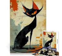 Angry Chic Cat Jigsaw Puzzle for Teenagers 1000 Pieces Brain Teasing Pleasant Leisure Smooth Edges Ideal Xmas Gift (38x52cm)