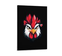 Angry Chicken Wall Art Posters & Prints Stylish Wall Hanging Decor for Bedroom Living Room