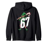 Angry Christmas Elf 67 Zip Hoodie