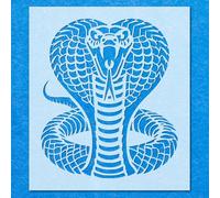 Angry Cobra Snake Reptile Stencil: Mylar Airbrush Wall Art Painting Crafts -A3 Stencil - Design Size (300 x 257 mm)