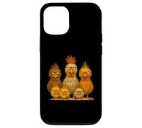 Angry Colorful Chicken Art, Crazy Chicken Family Funny Case for iPhone 12/12 Pro