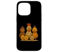 Angry Colorful Chicken Art, Crazy Chicken Family Funny Case for iPhone 14 Pro Max
