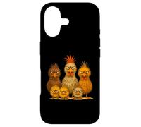 Angry Colorful Chicken Art, Crazy Chicken Family Funny Case for iPhone 17