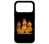 Angry Colorful Chicken Art, Crazy Chicken Family Funny Case for iPhone 17 Pro Max
