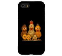 Angry Colorful Chicken Art, Crazy Chicken Family Funny Case for iPhone SE (2020) / 7/8