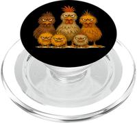Angry Colorful Chicken Art, Crazy Chicken Family Funny PopSockets PopGrip for MagSafe