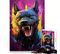 Angry Colorful Dog 1000 Piece Jigsaw Puzzles for Adults Jigsaw Mental Sharpness Quiet Enjoyment Smooth Edges Heartfelt Gift (38x52cm)