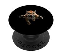 Angry Cougar Head Roaring Wild Animal Mountain Art PopSockets Adhesive PopGrip