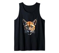 Angry Cougar Head Roaring Wild Animal Mountain Art Tank Top