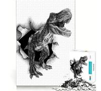 Angry Dino 1000 Piece Teenager Puzzles Mental Focus Game Precision Cut Smooth Edges Christmas Stocking Stuffer Game (38x26cm)