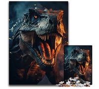 Angry Dino_190258b 1000 Piece Jigsaw Puzzles for Adults Wooden Jigsaw for Teenager & Families, Perfect DIY Decor & Brain-Teasing Challenge 1000 PCS