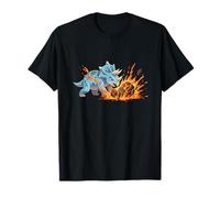 Angry Dino Triceratops Meteor Smash Scene T-Shirt