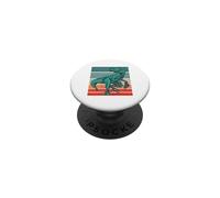 Angry dinosaur fierce raptor vintage dino prehistoric power PopSockets Adhesive PopGrip