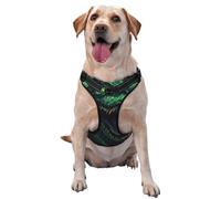 Angry Dinosaur With Green Eyes No Pull Dog Harness Adjustable Reflective Oxford Easy Control Medium Large Dog Harness