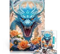 Angry Dragon Flowers1000 Piece Jigsaw Puzzles for teenagers Jigsaw Games Toys Gift is ideal as a gift for the whole family 38x26cm