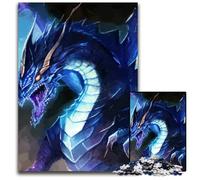 Angry Dragon Jigsaw Puzzles for Adults 1000 Piece Wooden Jigsaw Puzzles for Adults Interactive Family Game DIY Home Decor Brain Teaser Gift 1000 PCS(75x50cm)