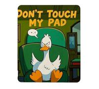 Angry Duck Don't Touch My Pad Case Compatible with IPad Pro Air6 Mini6 10 Generation 10.9 in,Funny Case with Trifold Stand + Pencil Holder Cute TPU for Boys Girls,Pad Air6 11inch 2024