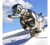 Angry Duck Hood Ornament, 3D Funny Duck Hood Ornament Car Bonnet Ornament, Self-Adhesive Ducks Car Emblems, Duck Statue for Vehicles Home Office Decoration (Colour: Silver)